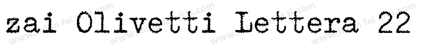 zai Olivetti Lettera 22 Typewriter字体转换